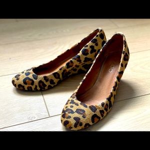 Aldo leopard suede heels